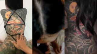 คลิปโป๊ไทย เย็ดหีสาวซ้อ สาวไทยสักลาย โดนเย็ด สักเต็มหลัง ลีลาเด็ดมาก สาวสักลายทรงซ้อ