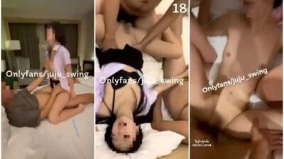 คลิปหลุดนักศึกษา น้องจูจูรับงานสวิงกิ้ง บ่นกับแฟนบอกว่าเงี่ยน ผัวจัดให้เต็มระบบพามาโดนรุมเย็ดโหด ๆ เจอควยกระแทกมิดจนหีบาน